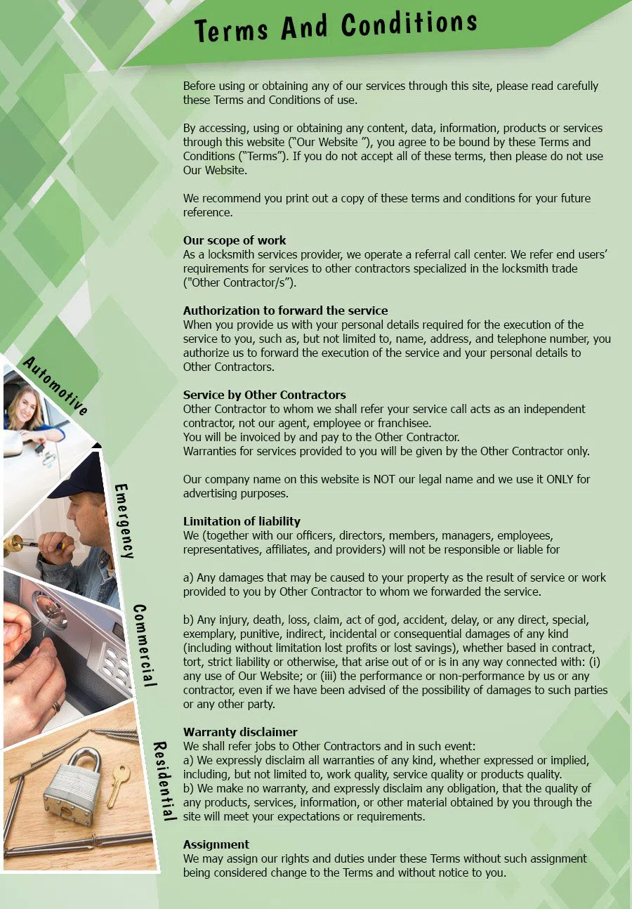 Lock Safe Services Germantown, MD 301-944-6626 - TermsAndConditions-2